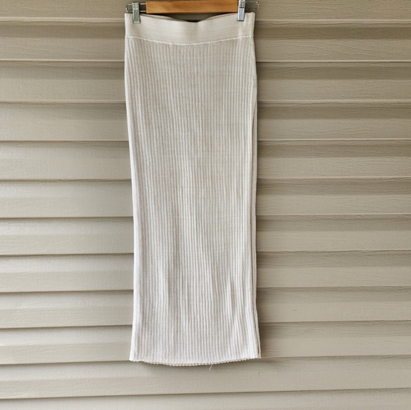 Peruvian connection ribbed knit midi skirt size S